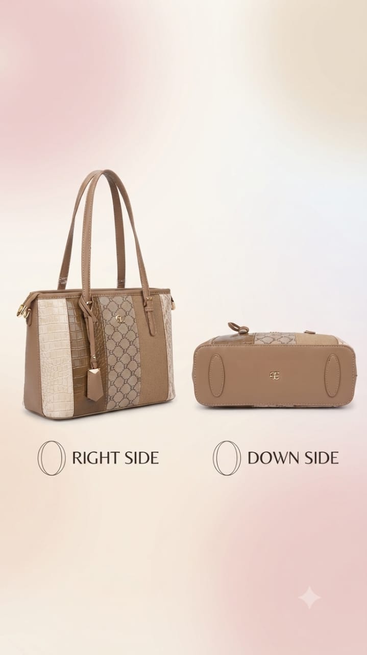 Exotic Premium Soft PU Leather Medium Tote Bag | Elegant Partywear Handbag for Women