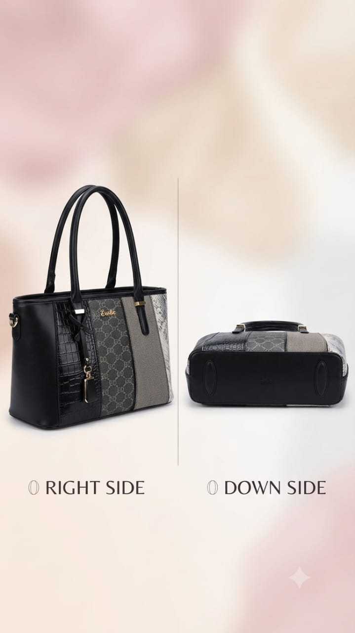 Exotic Premium Soft PU Leather Medium Tote Bag | Elegant Partywear Handbag for Women