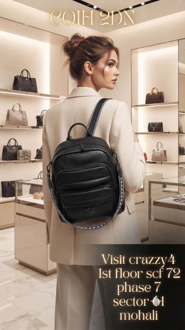 Min Min Premium Soft PU Leather Backpack | Stylish Multi-Compartment Bag for College, Office & Travel