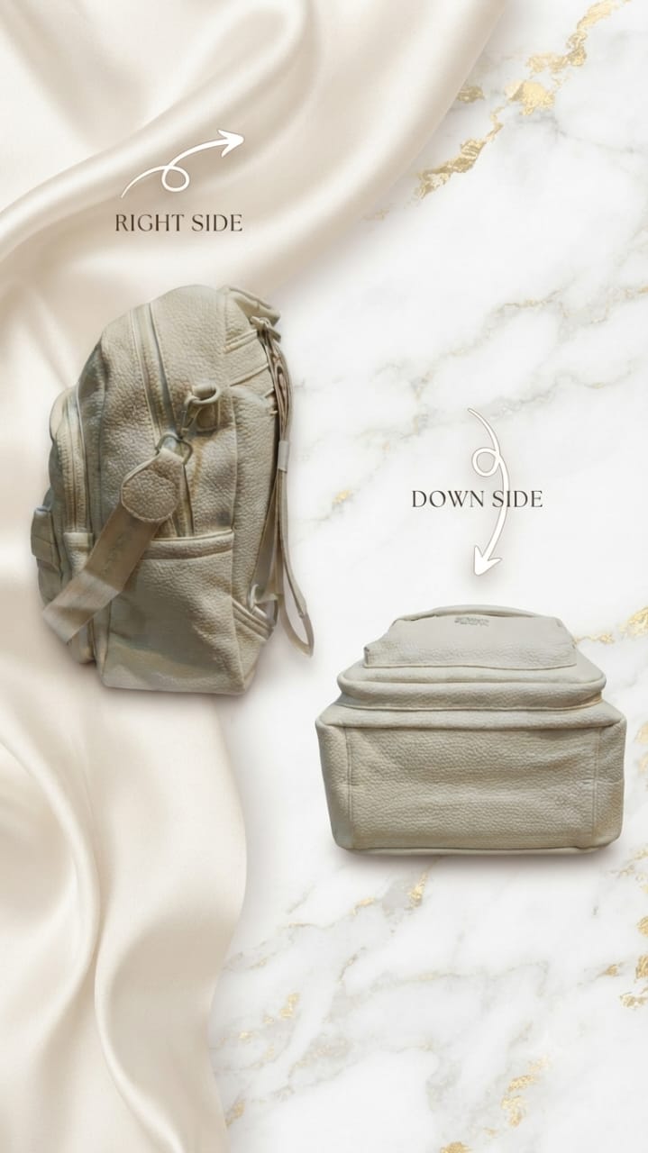 Min Min Premium Soft PU Leather Backpack | Stylish Multi-Compartment Bag for College, Office & Travel