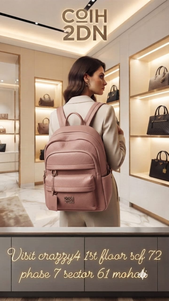 Min Min Premium Soft PU Leather Backpack | Stylish Multi-Compartment Bag for College, Office & Travel