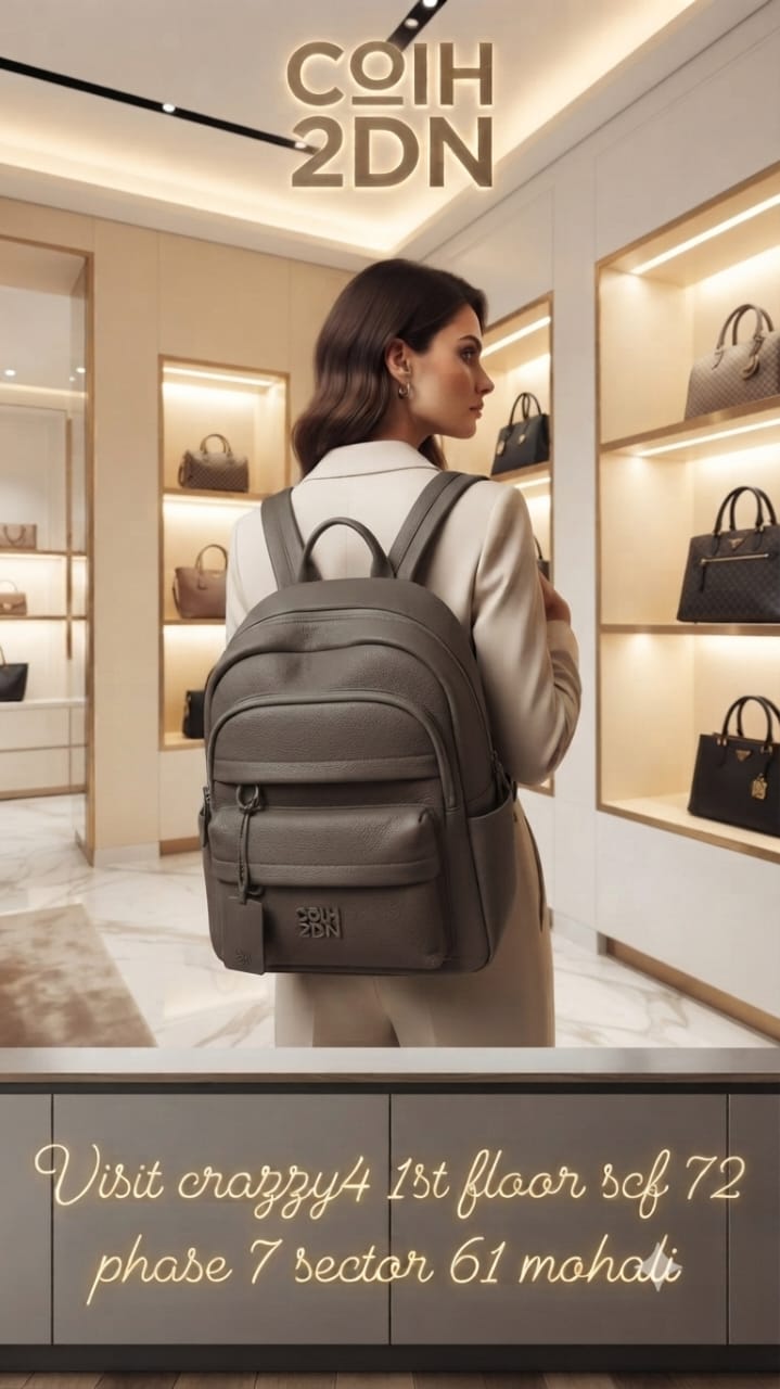 Min Min Premium Soft PU Leather Backpack | Stylish Multi-Compartment Bag for College, Office & Travel