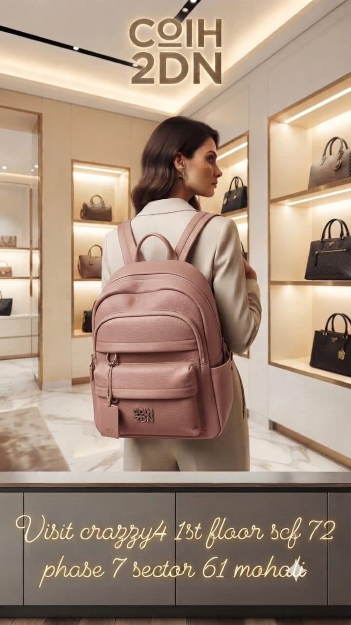 Min Min Premium Soft PU Leather Backpack | Stylish Multi-Compartment Bag for College, Office & Travel