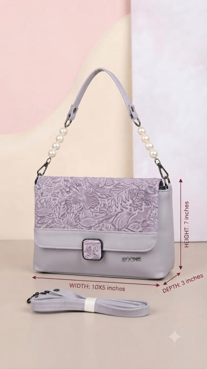 EDONE Premium PU Leather Sling Bag with Flap | Multi-Zip Daily Travel & Casual Crossbody Bag