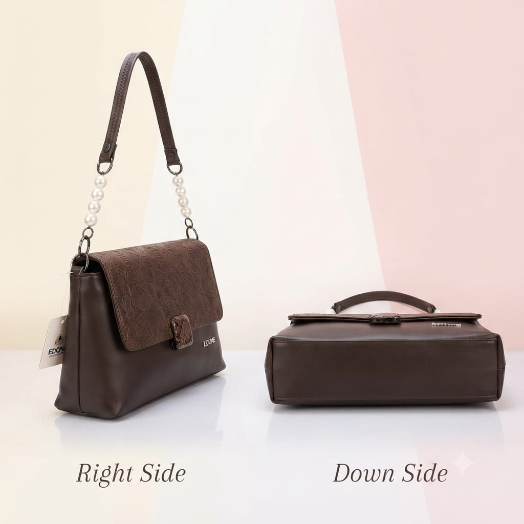 EDONE Premium PU Leather Sling Bag with Flap | Multi-Zip Daily Travel & Casual Crossbody Bag