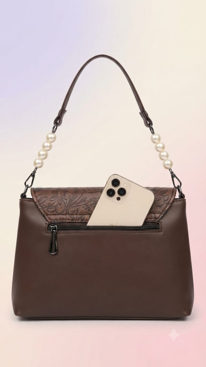 EDONE Premium PU Leather Sling Bag with Flap | Multi-Zip Daily Travel & Casual Crossbody Bag