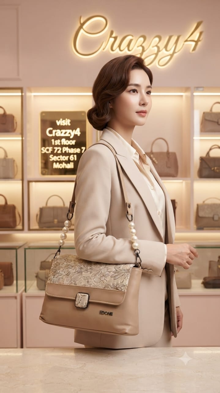 EDONE Premium PU Leather Sling Bag with Flap | Multi-Zip Daily Travel & Casual Crossbody Bag