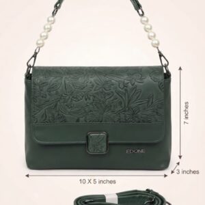 EDONE Premium PU Leather Sling Bag with Flap | Multi-Zip Daily Travel & Casual Crossbody Bag