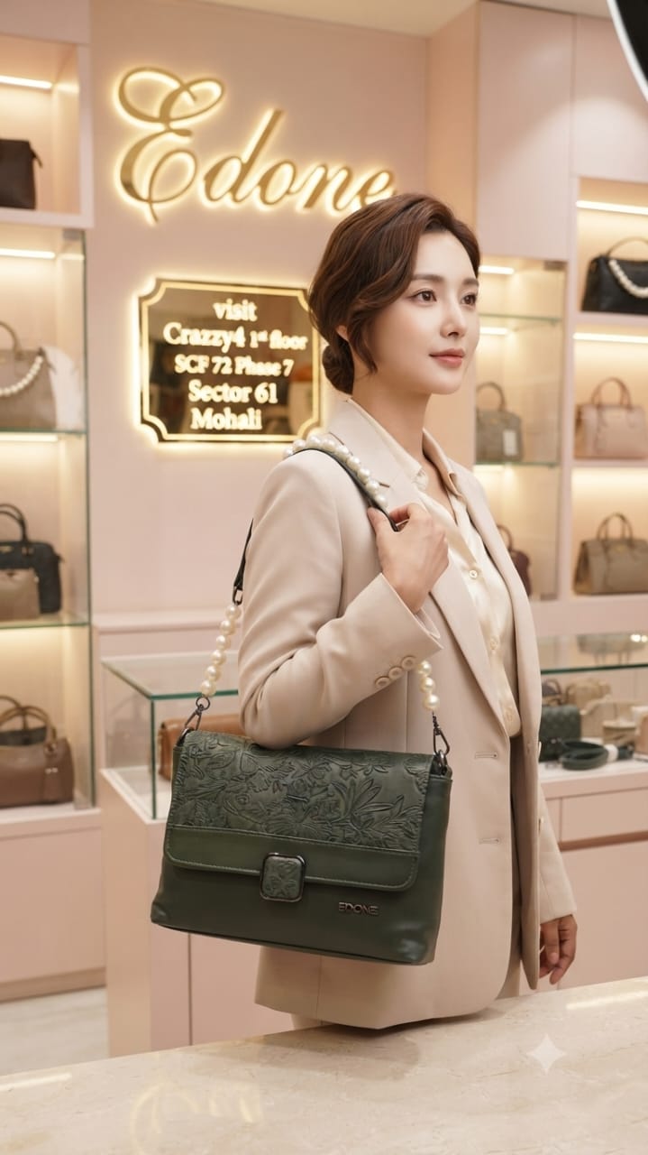 EDONE Premium PU Leather Sling Bag with Flap | Multi-Zip Daily Travel & Casual Crossbody Bag