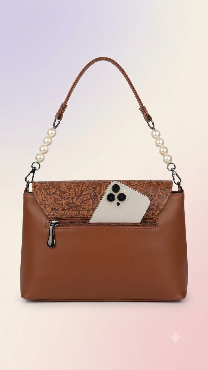 EDONE Premium PU Leather Sling Bag with Flap | Multi-Zip Daily Travel & Casual Crossbody Bag