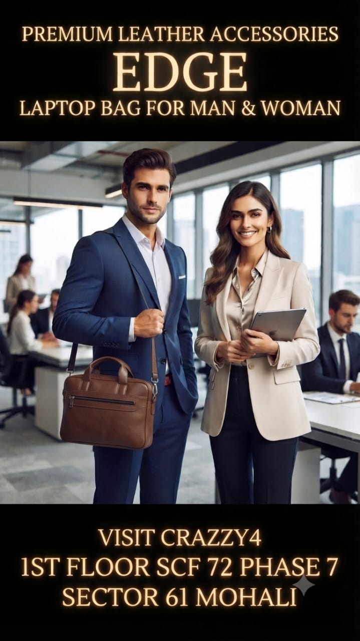 Edge Premium PU Leather Men's File Bag | Multi-Zip Office & Document Executive Briefcase