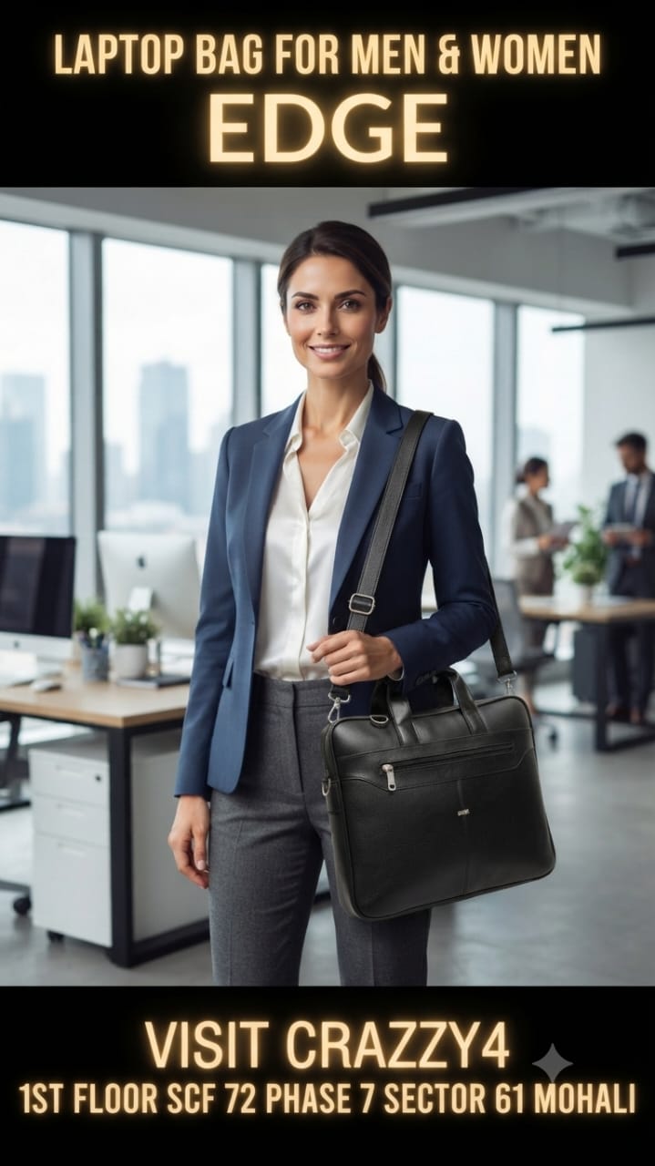 Edge Premium PU Leather Men's File Bag | Multi-Zip Office & Document Executive Briefcase