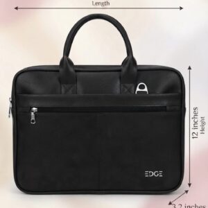Edge Premium PU Leather Men’s File Bag | Multi-Zip Office & Document Executive Briefcase