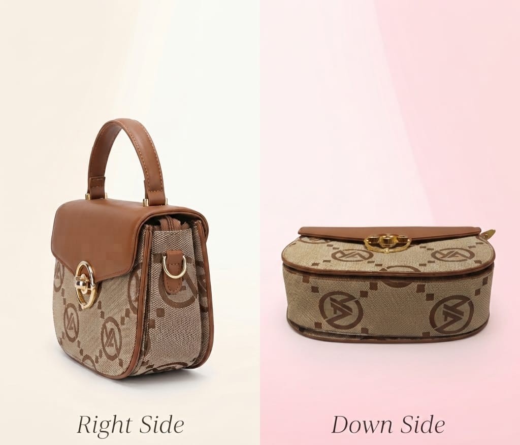 Imported Premium PU Leather Sling Bag with Flap | 3-Compartment Daily Office Crossbody Bag