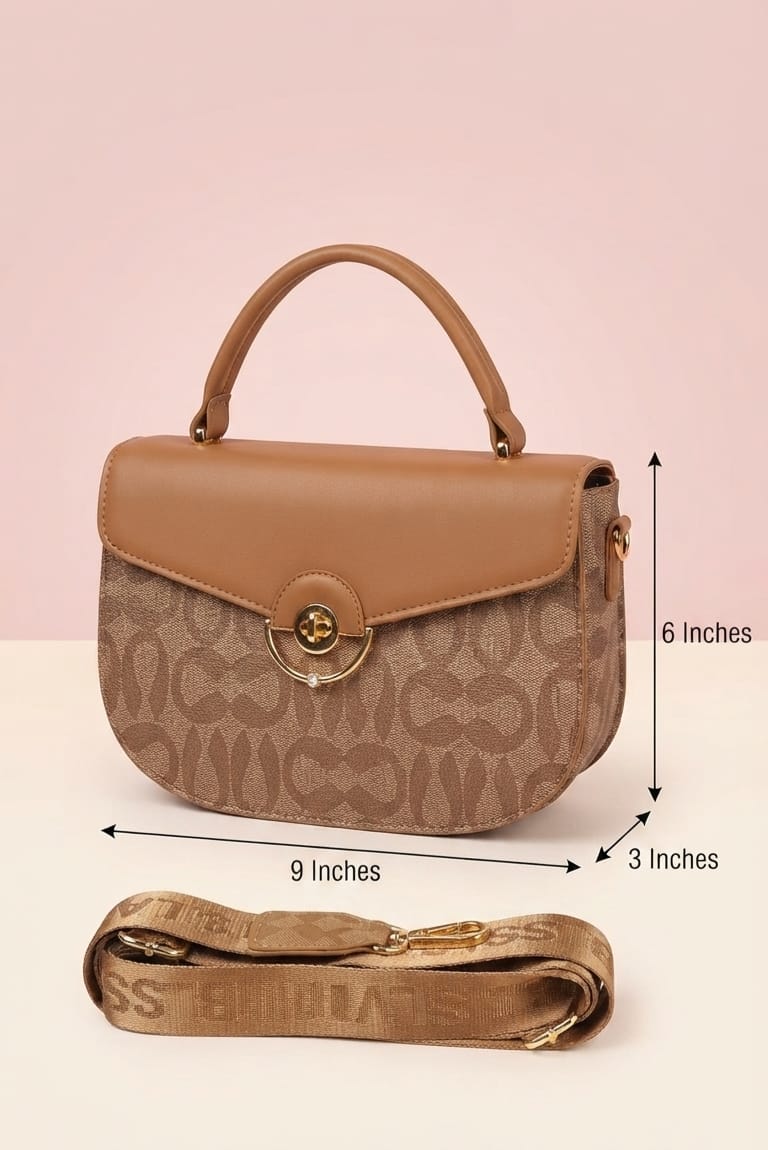 Imported Premium PU Leather Sling Bag with Flap | 3-Compartment Executive Crossbody Bag