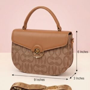 Imported Premium PU Leather Sling Bag with Flap | 3-Compartment Daily & Office Crossbody Bag