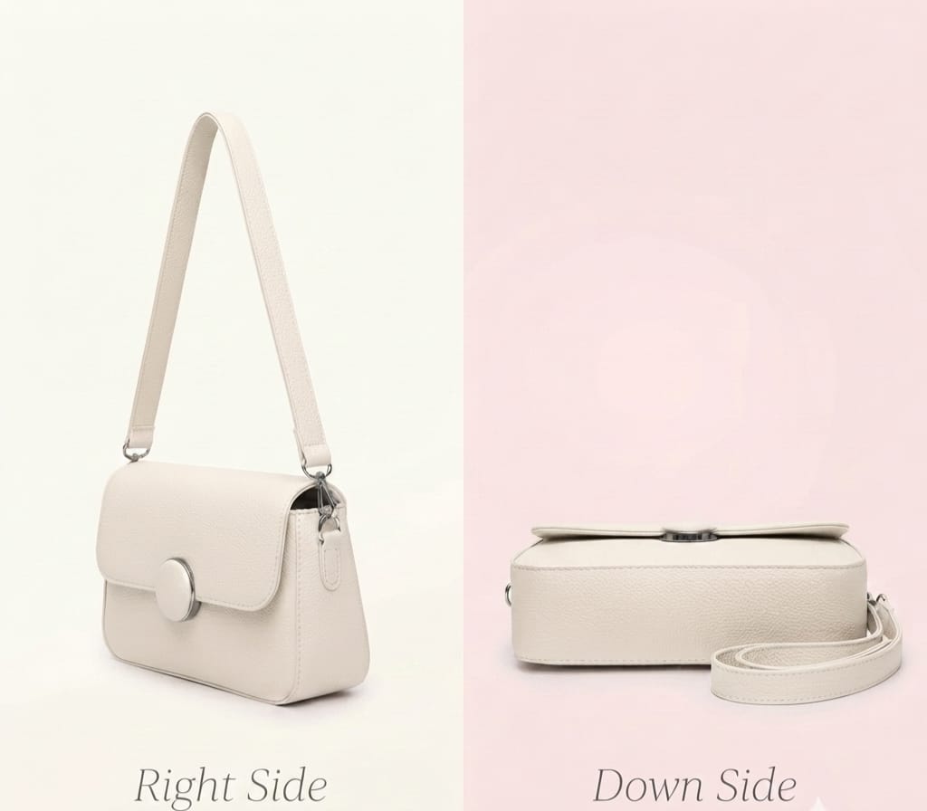 Imported Premium PU Leather Women’s Handbag | High-End Fashion Shoulder Bag | Dual Sling (Long & Short) | Zip Closure with Flap
