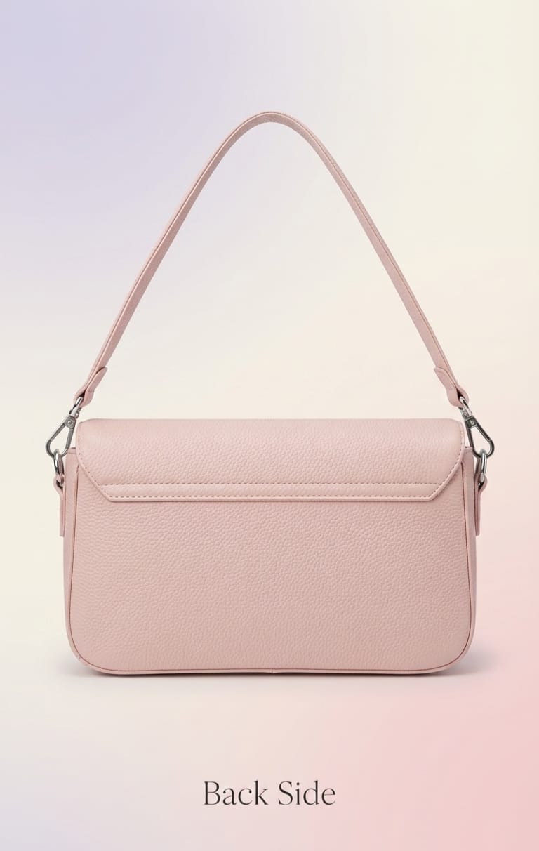 Imported Premium PU Leather Women’s Handbag | High-End Fashion Shoulder Bag | Dual Sling (Long & Short) | Zip Closure with Flap