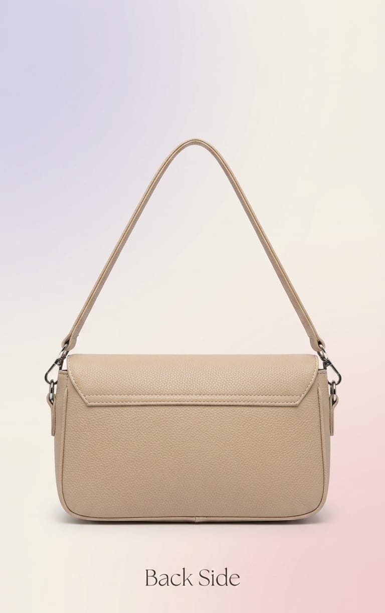Imported Premium PU Leather Women’s Handbag | High-End Fashion Shoulder Bag | Dual Sling (Long & Short) | Zip Closure with Flap