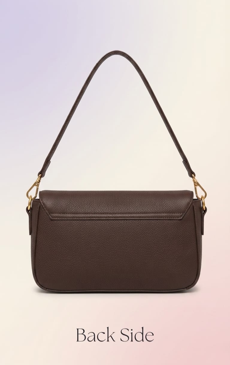 Imported Premium PU Leather Women’s Handbag | High-End Fashion Shoulder Bag | Dual Sling (Long & Short) | Zip Closure with Flap