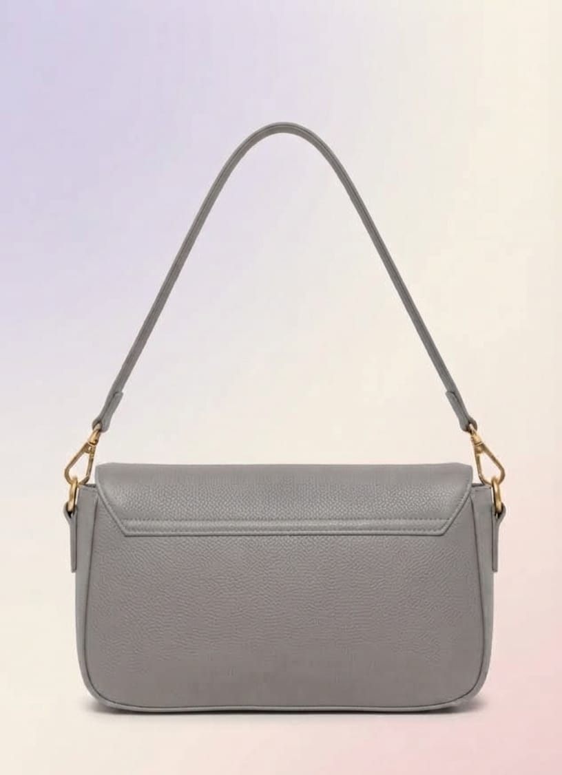 Imported Premium PU Leather Women’s Handbag | High-End Fashion Shoulder Bag | Dual Sling (Long & Short) | Zip Closure with Flap