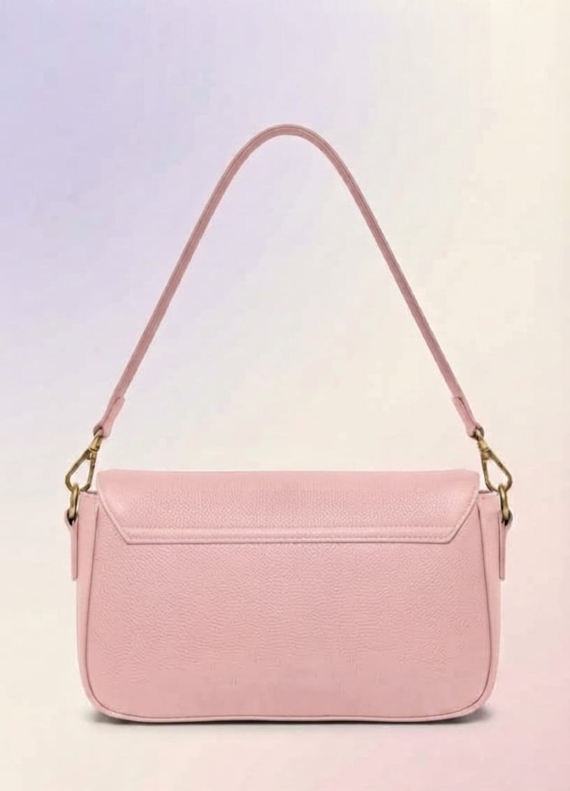 Imported Premium PU Leather Women’s Handbag | High-End Fashion Shoulder Bag | Dual Sling (Long & Short) | Zip Closure with Flap