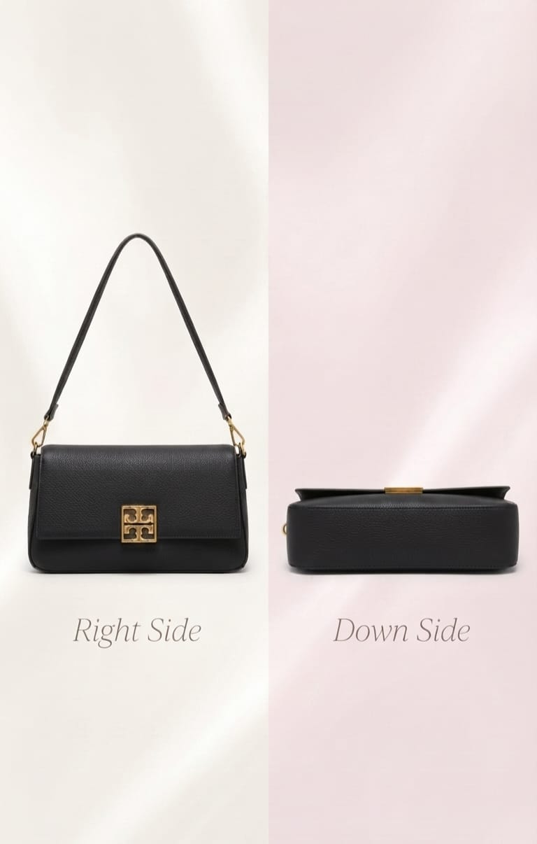 Imported Premium PU Leather Women’s Handbag | High-End Fashion Shoulder Bag | Dual Sling (Long & Short) | Zip Closure with Flap
