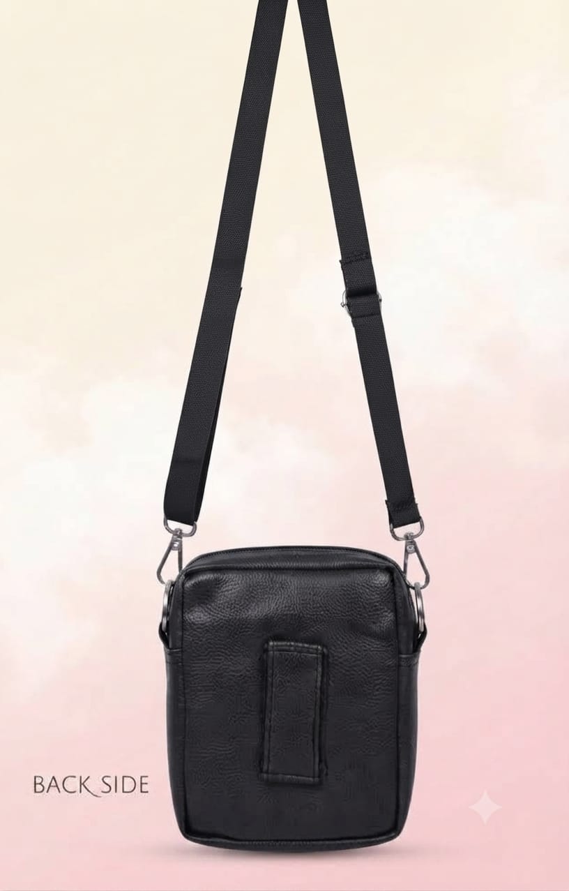 Edge Premium PU Leather Men's Sling Bag | Compact 3-Compartment Daily Crossbody Bag