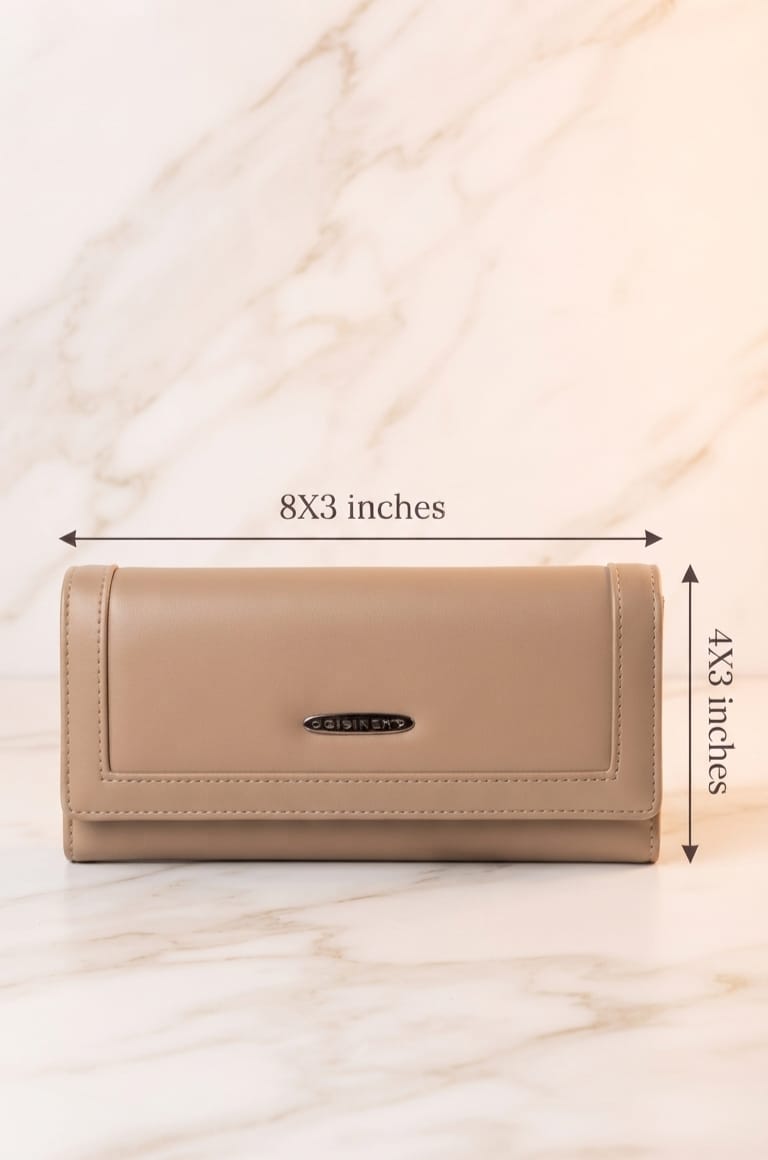 ESSENCE Premium PU Leather Women's Hand Clutch | Compact Smartphone, Cash, Card & Coin Purse