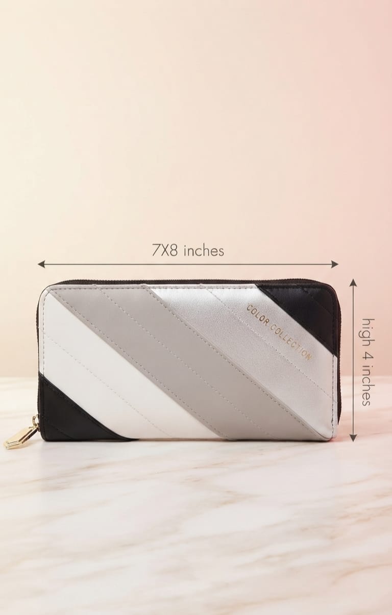 Colour Collection Premium PU Leather Hand Clutch for Girls | Compact Travel Wallet & Cash Card Organizer