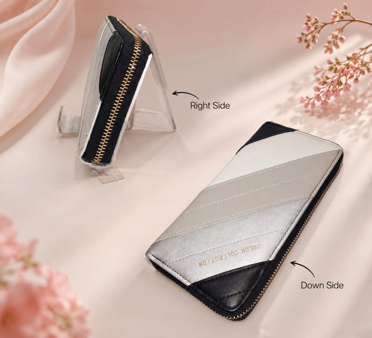 Colour Collection Premium PU Leather Hand Clutch for Girls | Compact Travel Wallet & Cash Card Organizer