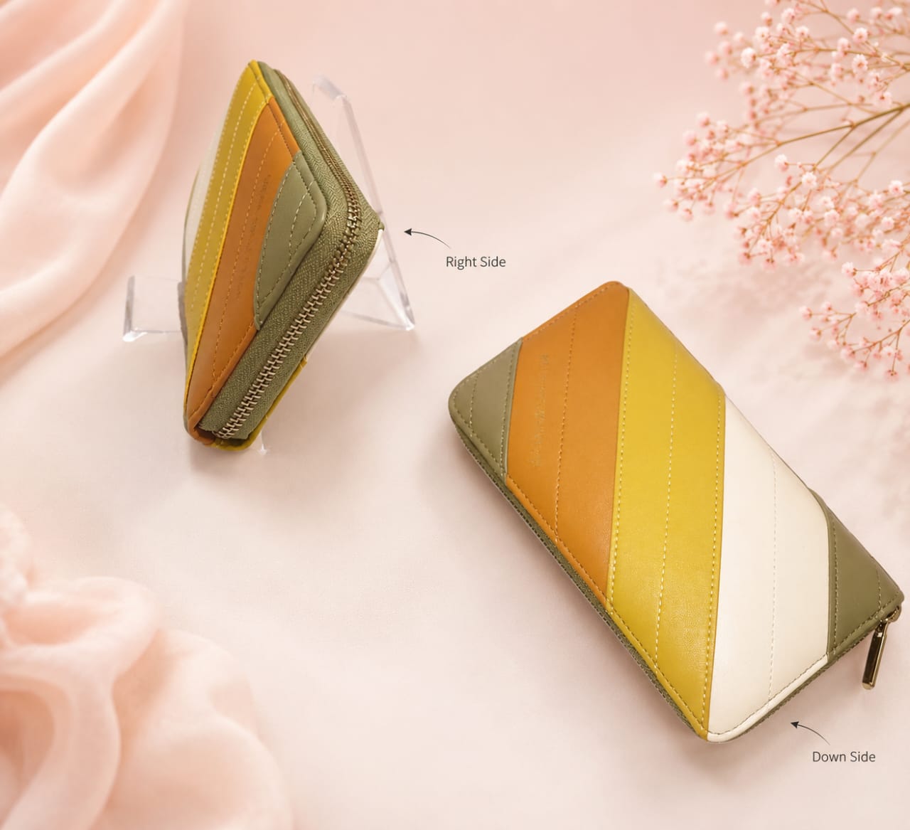 Colour Collection Premium PU Leather Hand Clutch for Girls | Compact Travel Wallet & Cash Card Organizer