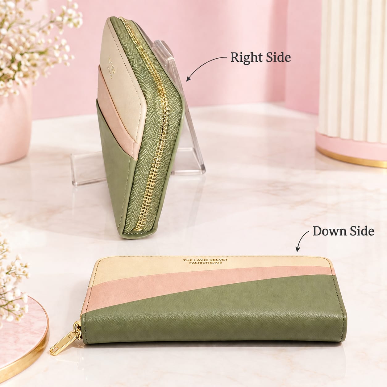 Colour Collection Premium PU Leather Hand Clutch for Girls | Compact Travel Wallet & Cash Card Organizer