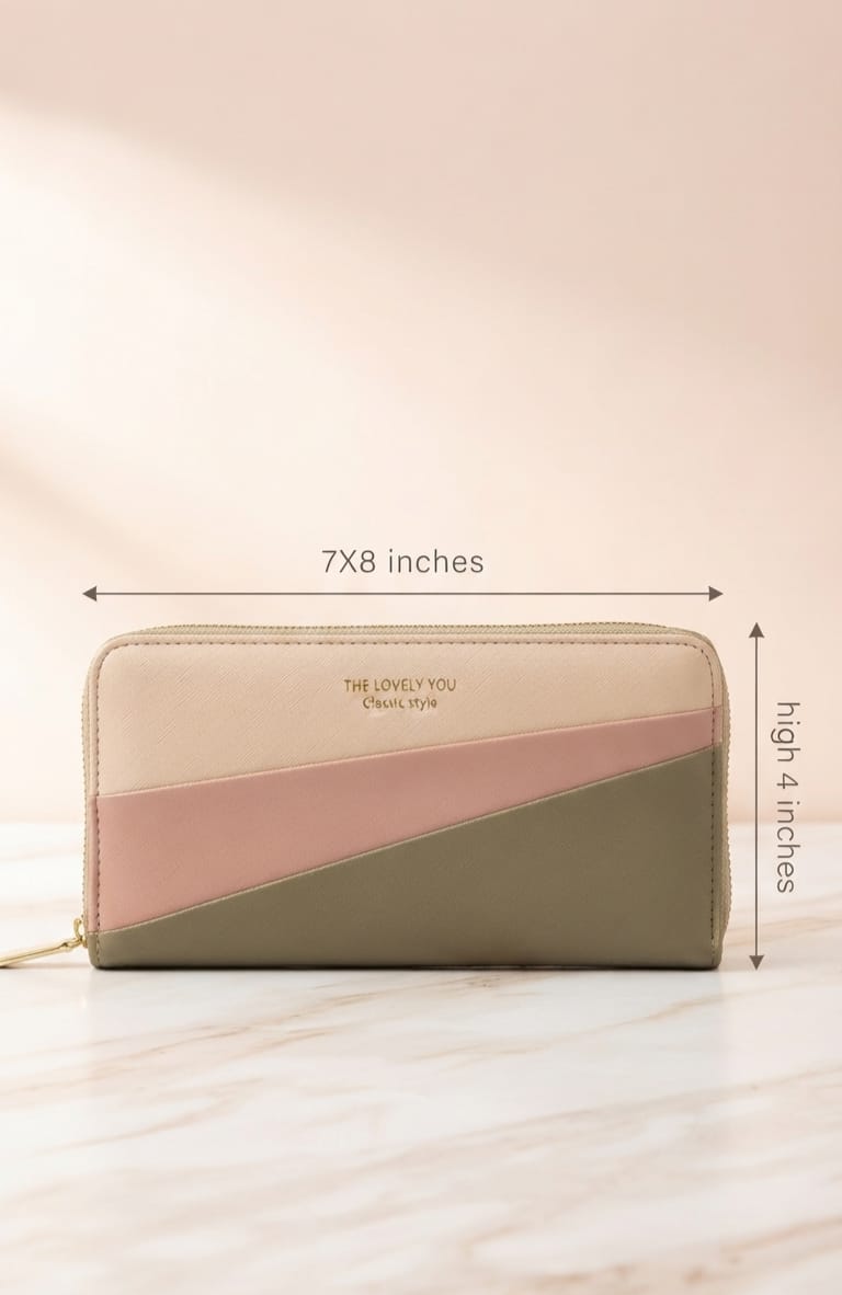 Colour Collection Premium PU Leather Hand Clutch for Girls | Compact Travel Wallet & Cash Card Organizer