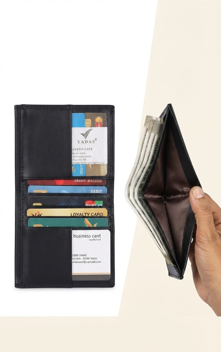 Simple Classic Premium PU Leather Girls Wallet | Compact Pocket Wallet with Magnetic & Zip Closure
