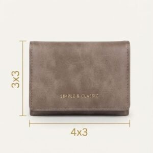 Simple Classic Premium PU Leather Girls/Women Wallet | Compact Pocket Wallet with Magnetic & Zip Closure