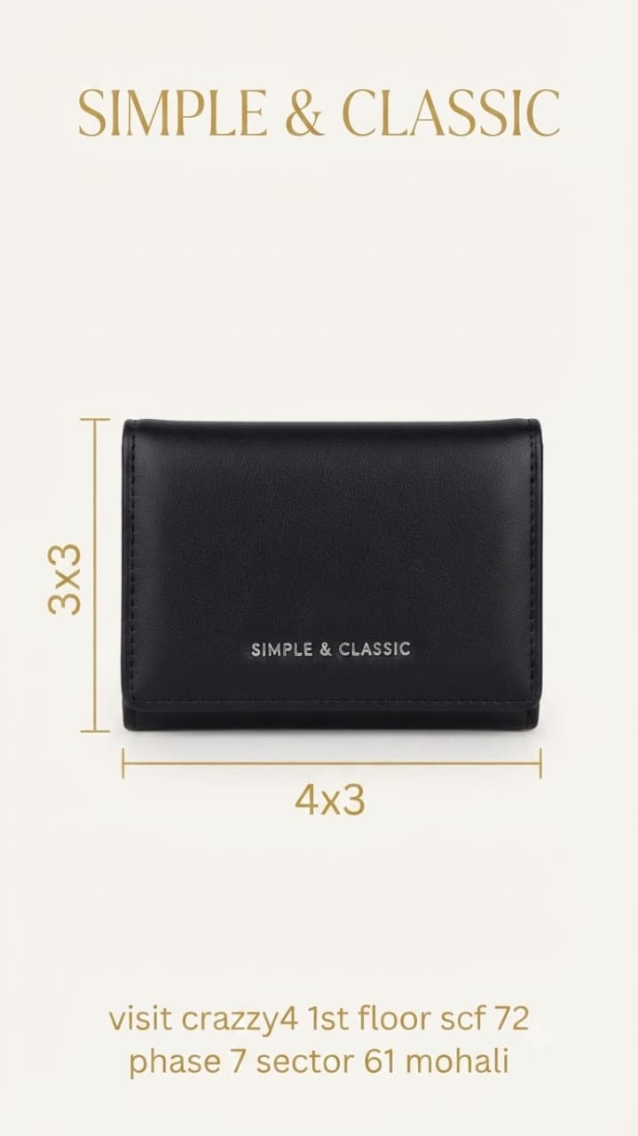 Simple Classic Premium PU Leather Girls/Women Wallet | Compact Pocket Wallet with Magnetic & Zip Closure