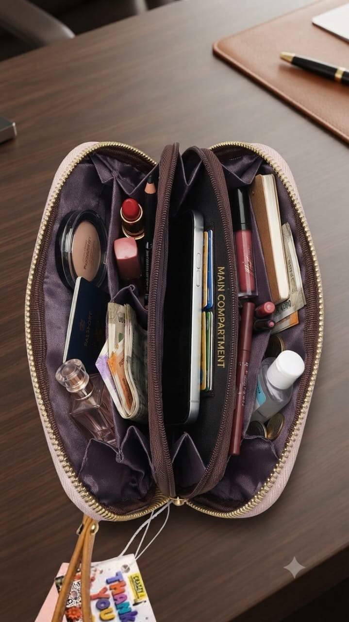 Imported High-End Fashion PU Handkit Clutch | Elegant Women’s Handheld Bag for Party, Casual & Formal Use