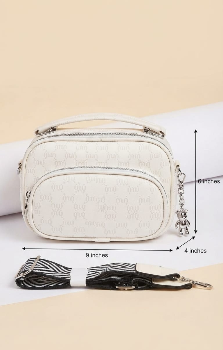 Min Min Premium Waterproof Sateen Sling Bag for Girls | 2-Compartment Daily Crossbody Bag
