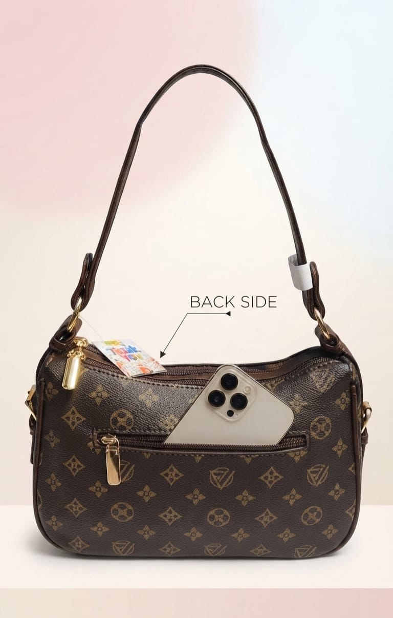 Imported Premium PU Leather Sling Bag for Girls | 3-Zip 3-Compartment Crossbody Bag