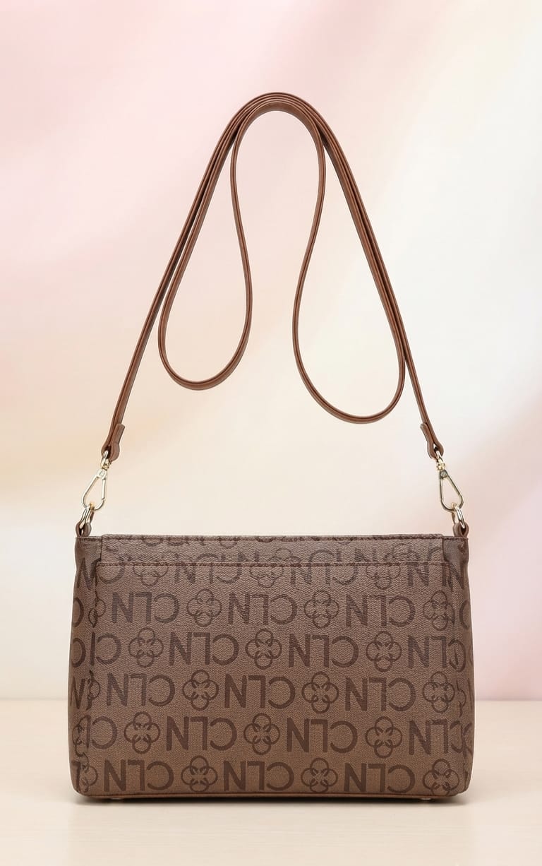 Imported Premium PU Leather Sling Bag for Girls | 3-Zip 3-Compartment Crossbody Bag