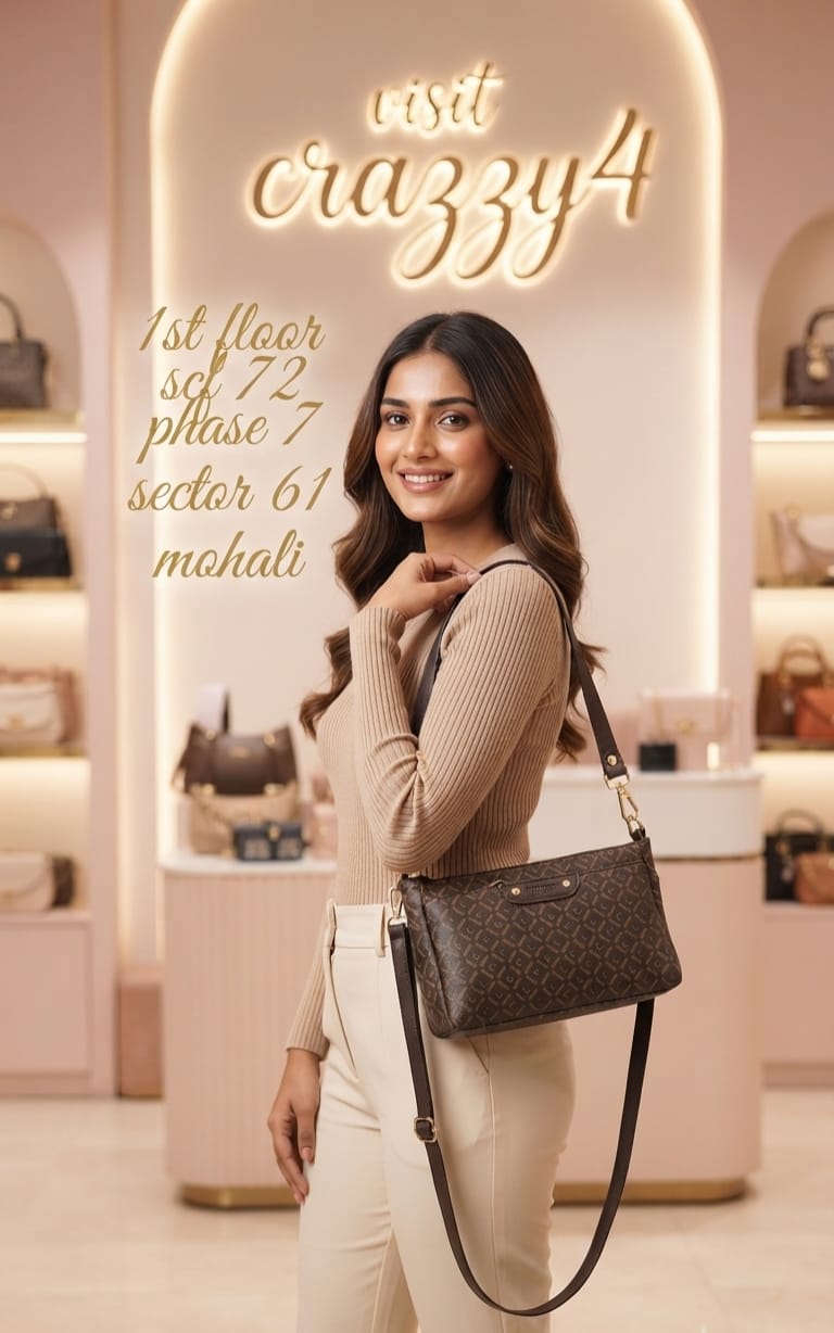 Imported Premium PU Leather Sling Bag for Girls | 3-Zip 3-Compartment Crossbody Bag