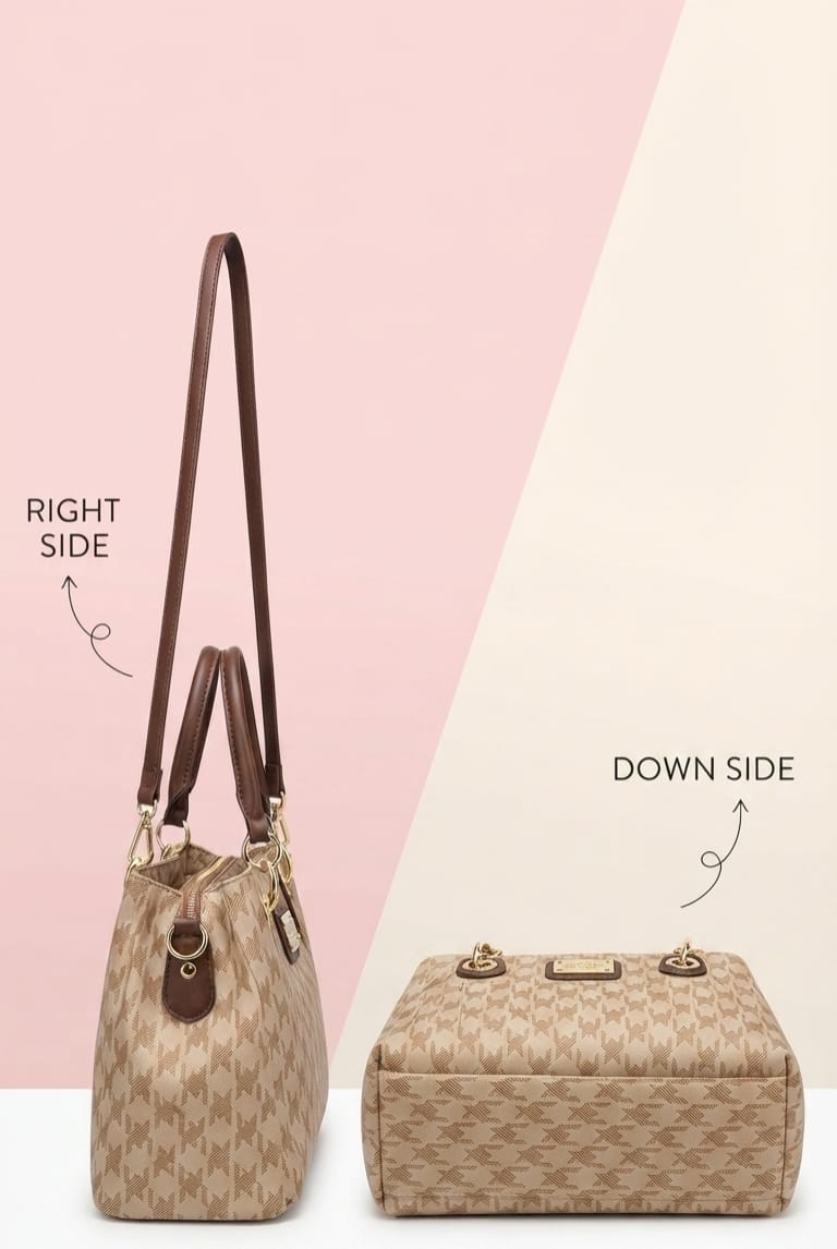 Imported Premium PU Leather Sling Bag for Girls | 3-Zip 3-Compartment Crossbody Bag