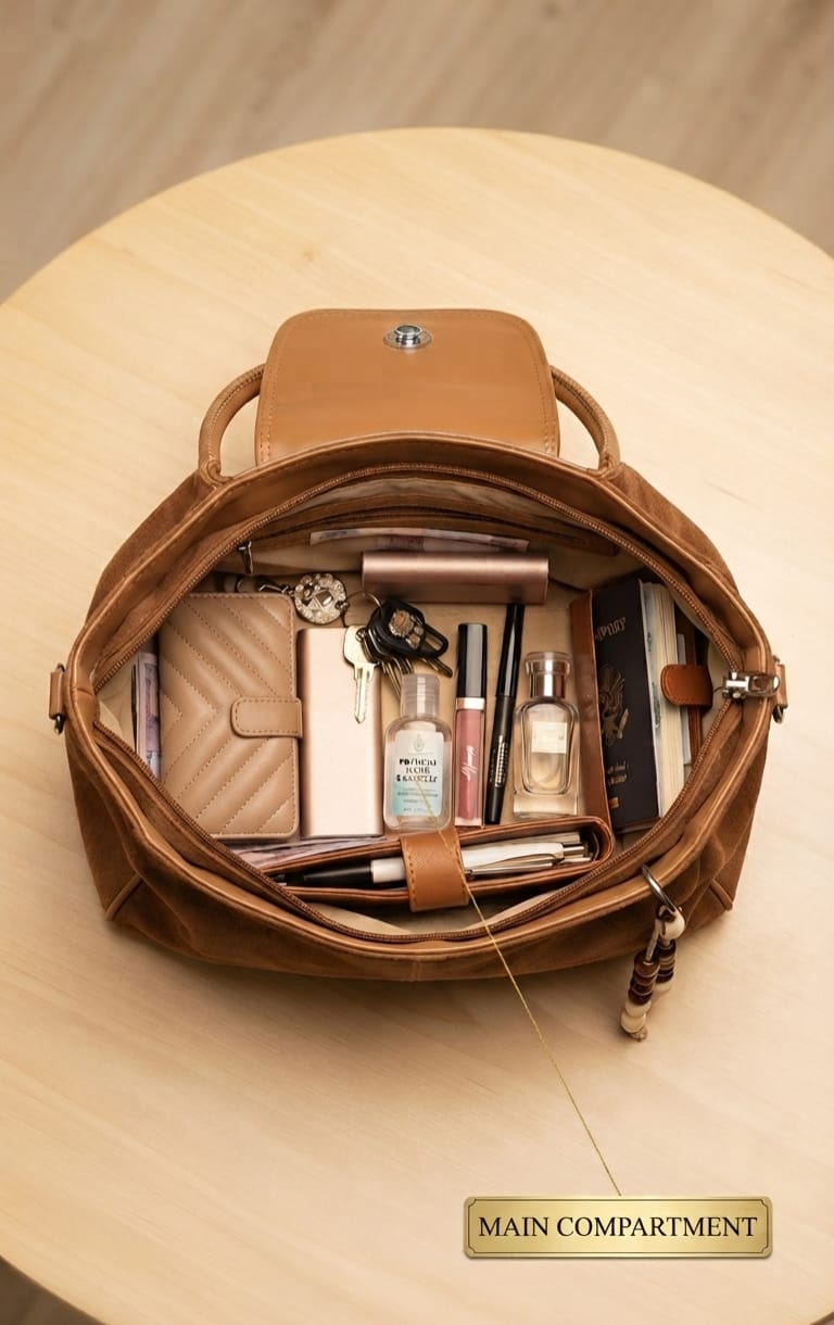 Minmin Premium PU Leather Mini Handbag for Women | Compact Single-Zip Daily Tote Bag