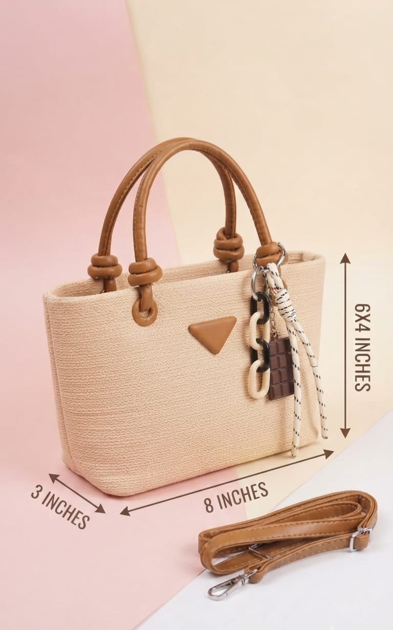 Minmin Premium PU Leather Mini Handbag for Girls & Women | Compact Daily Tote Bag