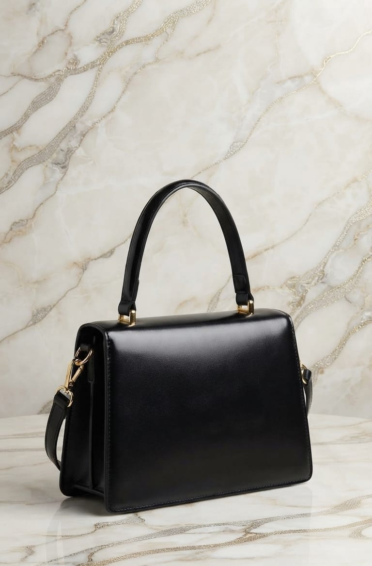 YSL Premium PU Leather Sling Bag with Top Handle | 3-Compartment Flap & Zip Crossbody Bag