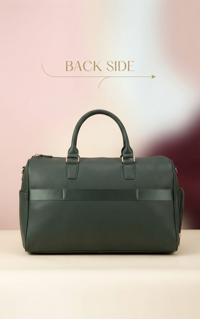 Peris & Classic Premium PU Leather Travel Duffle Bag | Spacious 3-Compartment Overnighter & Weekend Holdall