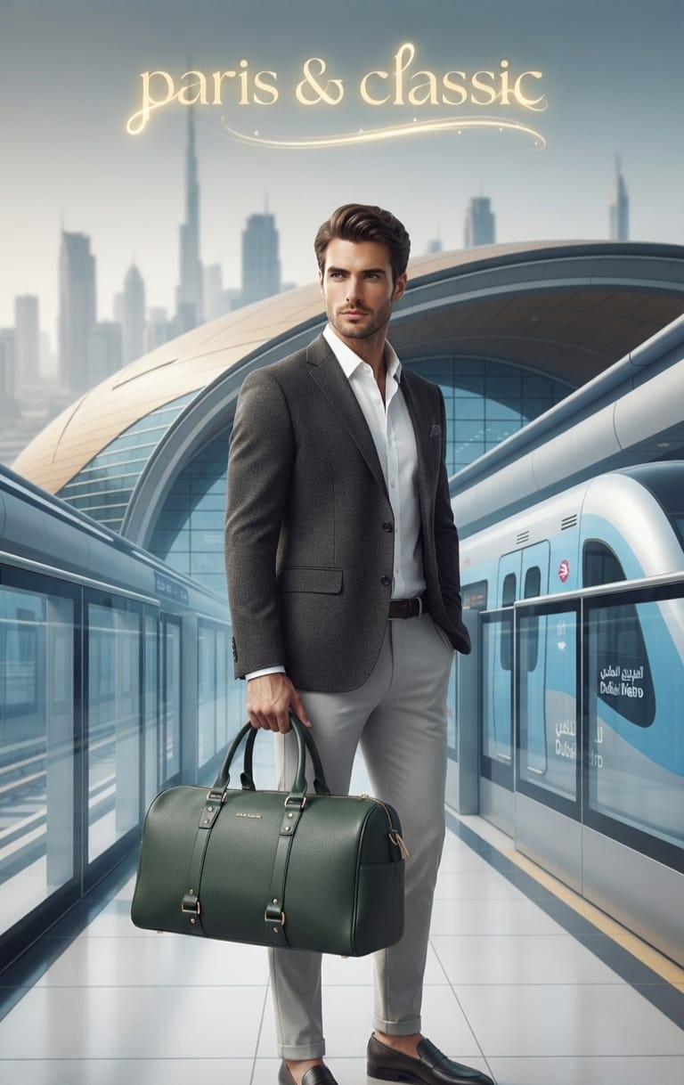 Peris & Classic Premium PU Leather Travel Duffle Bag | Spacious 3-Compartment Overnighter & Weekend Holdall