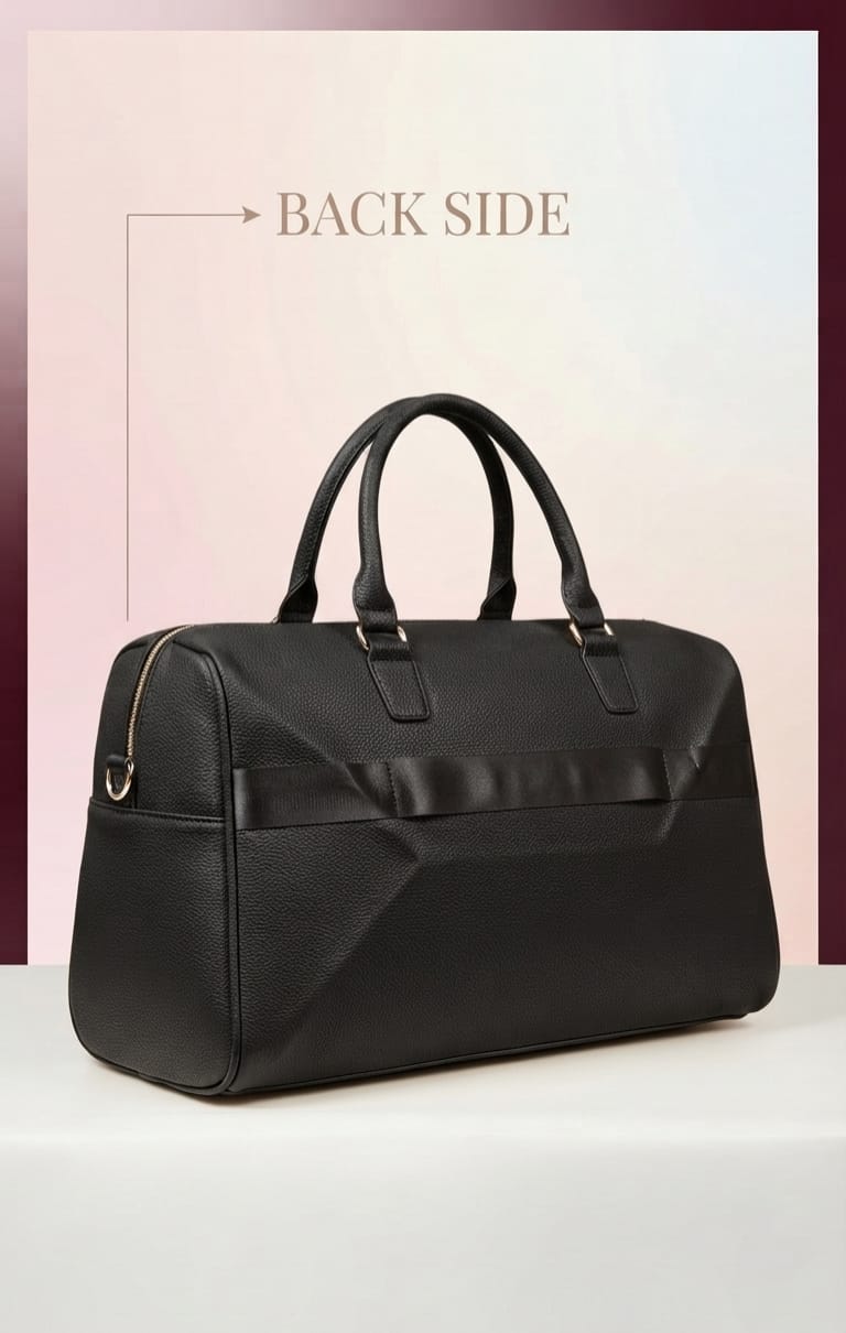 Peris & Classic Premium PU Leather Travel Duffle Bag | Spacious 3-Compartment Overnighter & Weekend Holdall