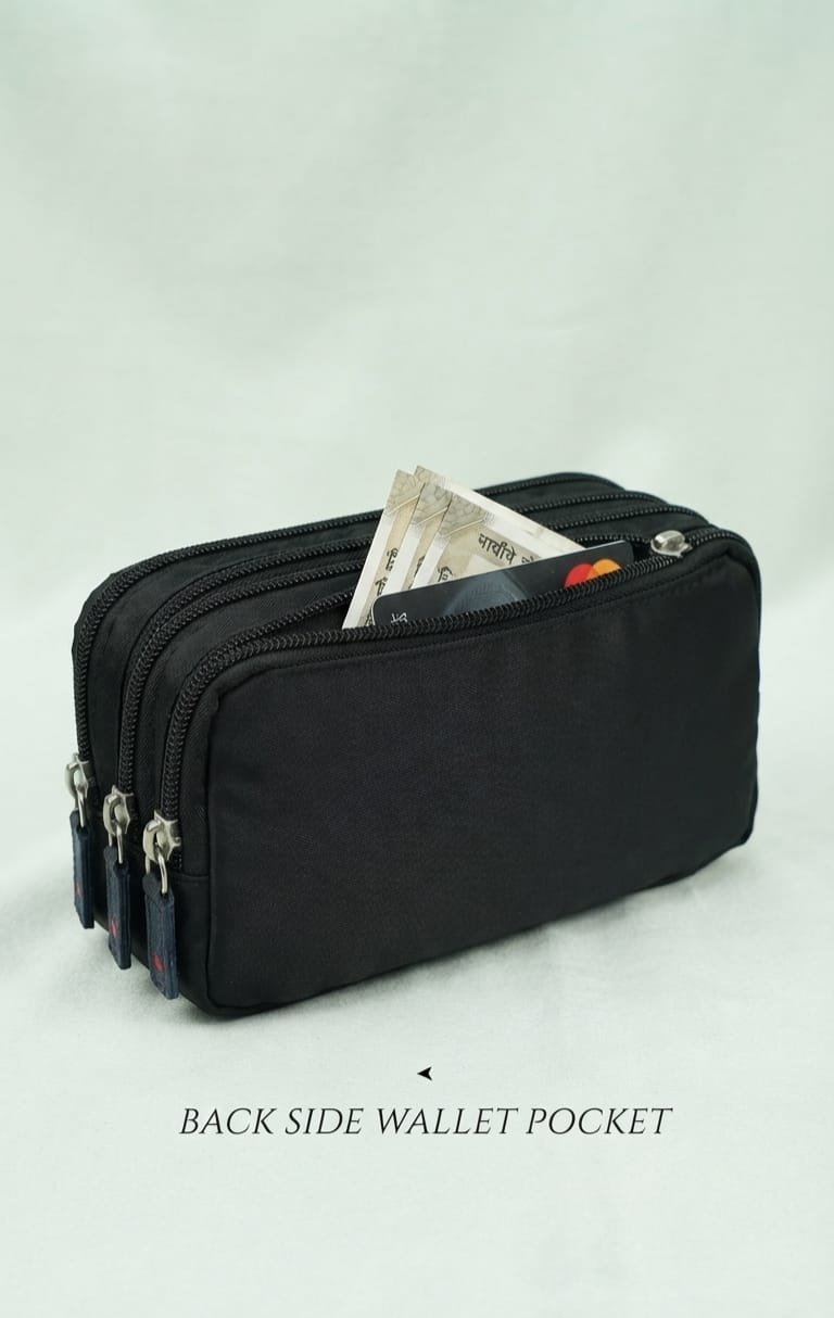 USPA Sport Premium PU Leather Shaving Kit for Men | Travel Toiletries & Grooming Organizer Pouch